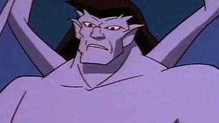 Goliath (Keith David) confronting Demona on Gargoyles