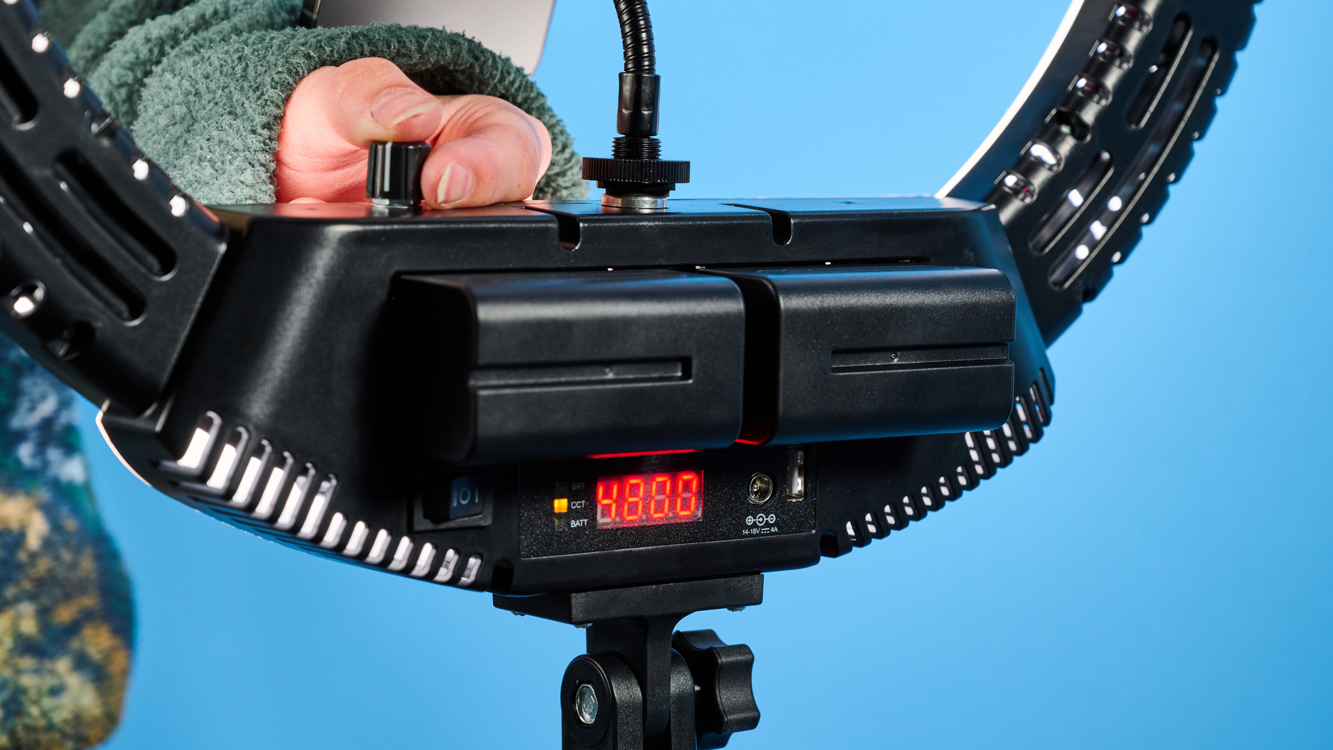 A Westcott 18-inch Bi-Color LED Kit ring light
