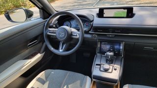 Mazda MX-30 wheel and infotainment