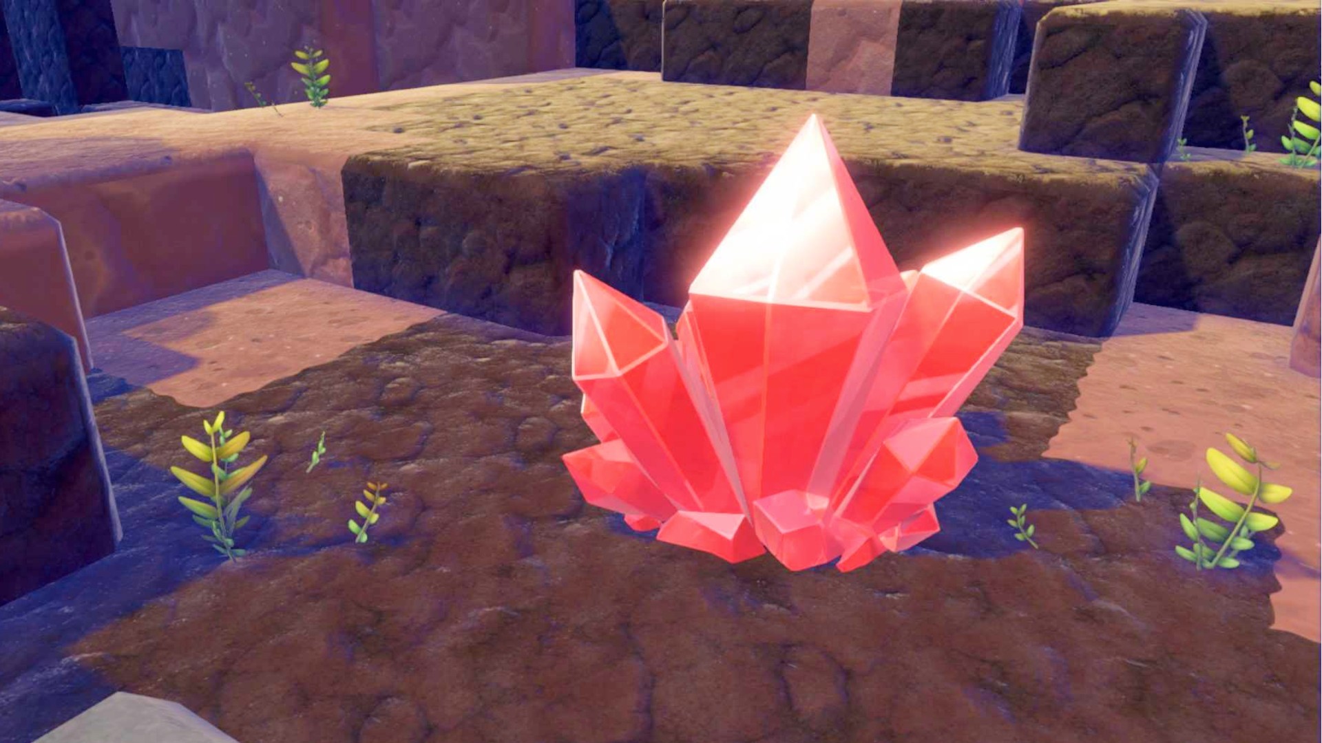 A Red Crystal in Pokopia, one of the Sableye event exclusive resources.