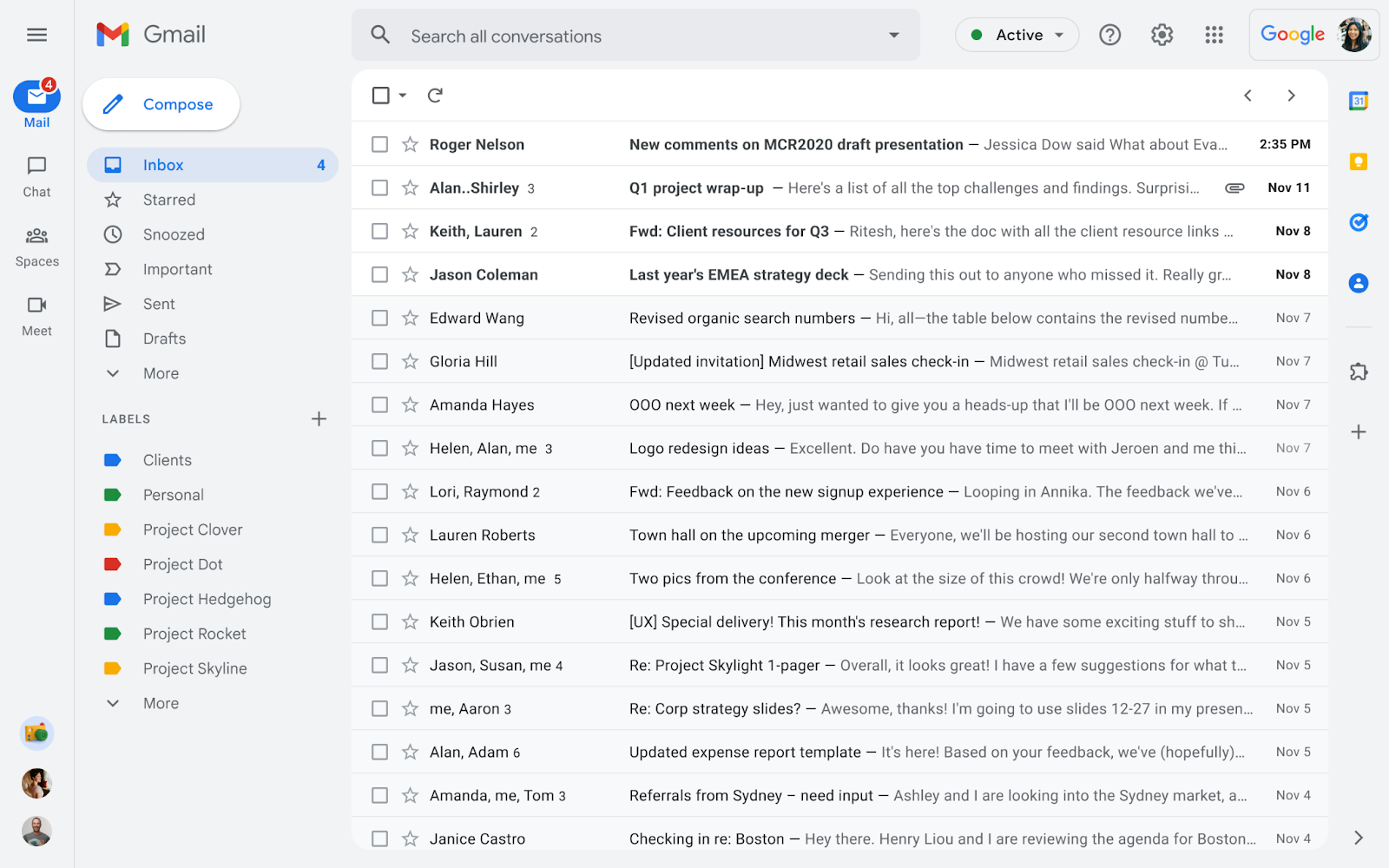 New Gmail look arriving.