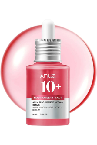 Anua Niacinamide 10% + TXA 4% Serum pink bottle