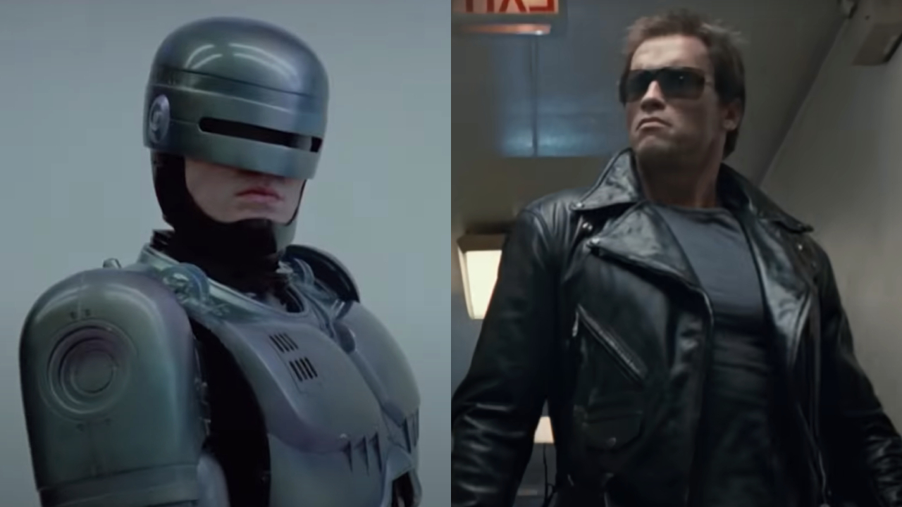 Peter Weller in RoboCop and Arnold Schwarzenegger in The Terminator