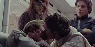 Leia kissing Luke in Empire