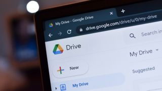 Google Drive home page on the web