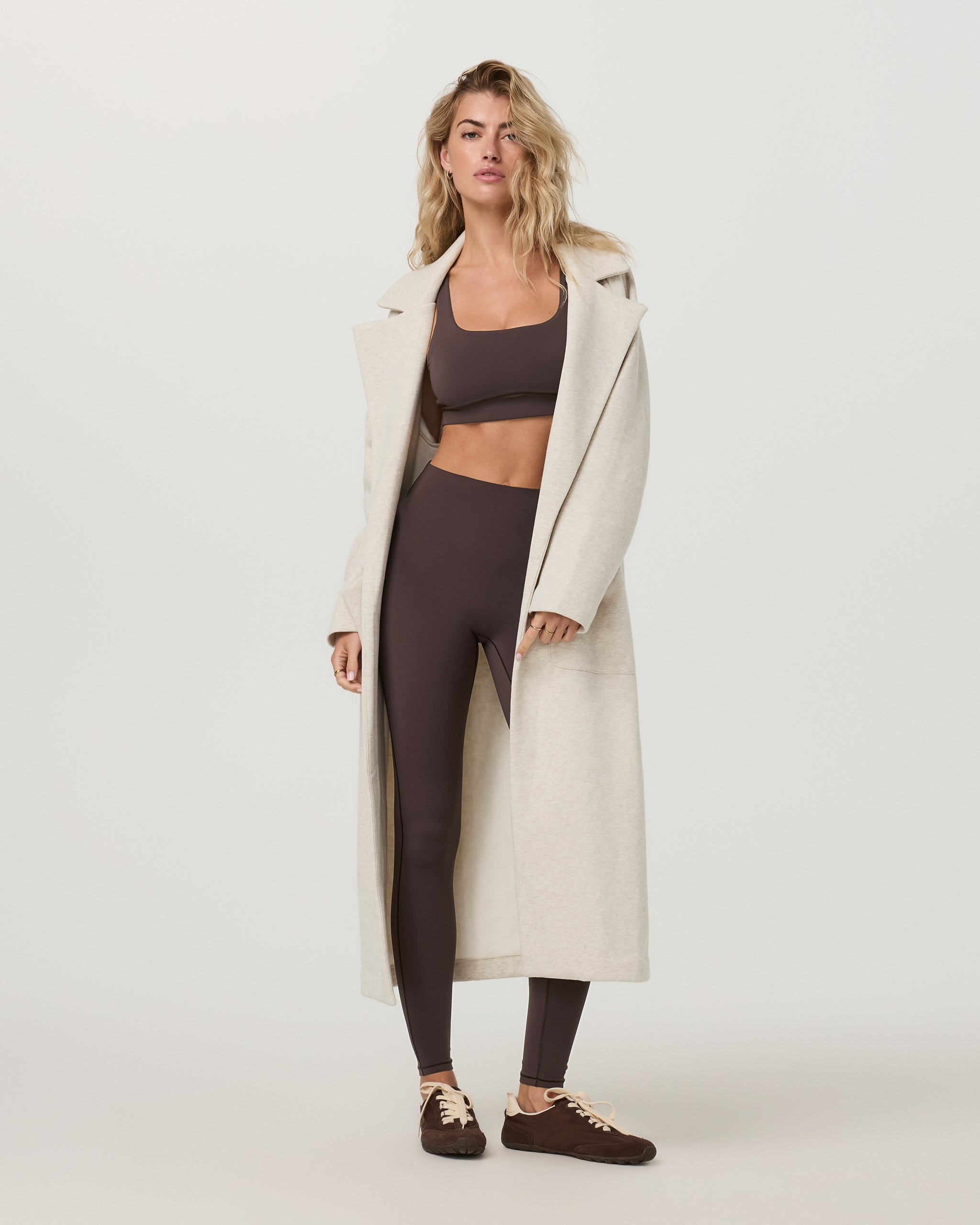Restore Trench Coat - Bone Heather - Xxs