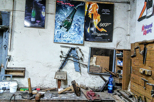 The cooper's workshop at Bollinger.