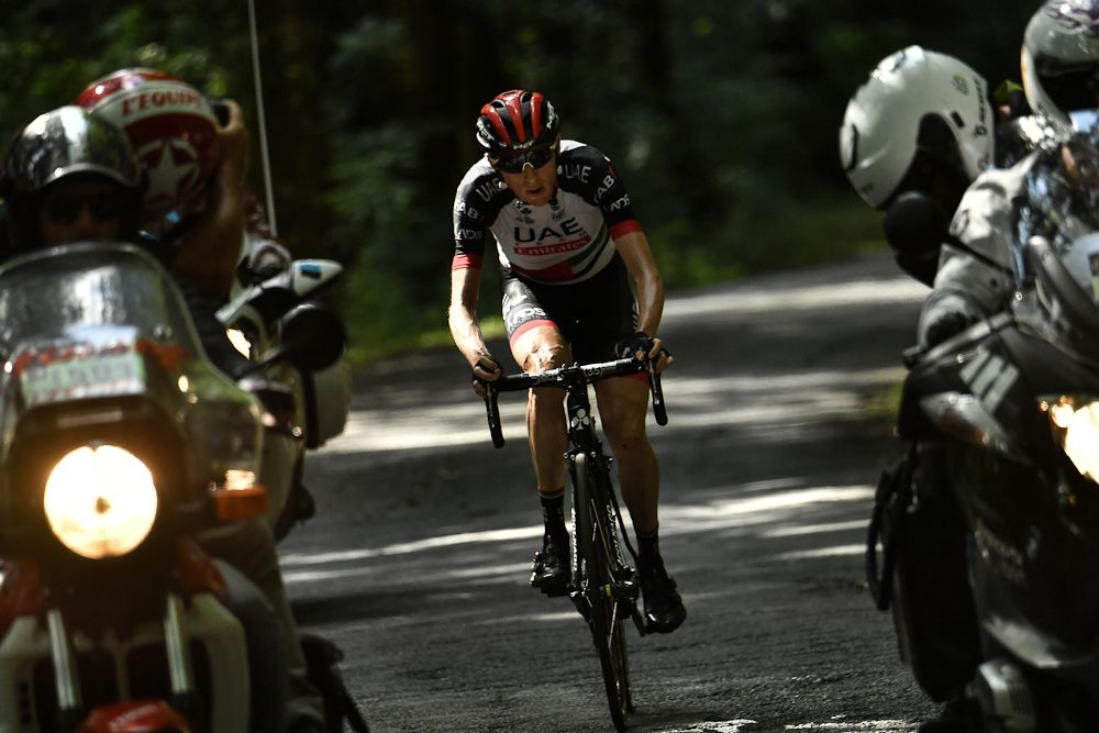Dan Martin (UAE Team Emirates) attacks the GC group during stage 15 at the Tour de France