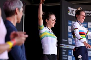 Grace Brown (Australia) comes second at the UCI Road World Championships in Wollongong