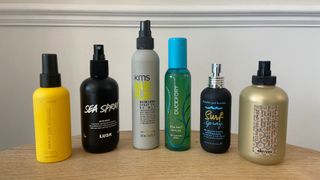 line up of the best sea salt sprays