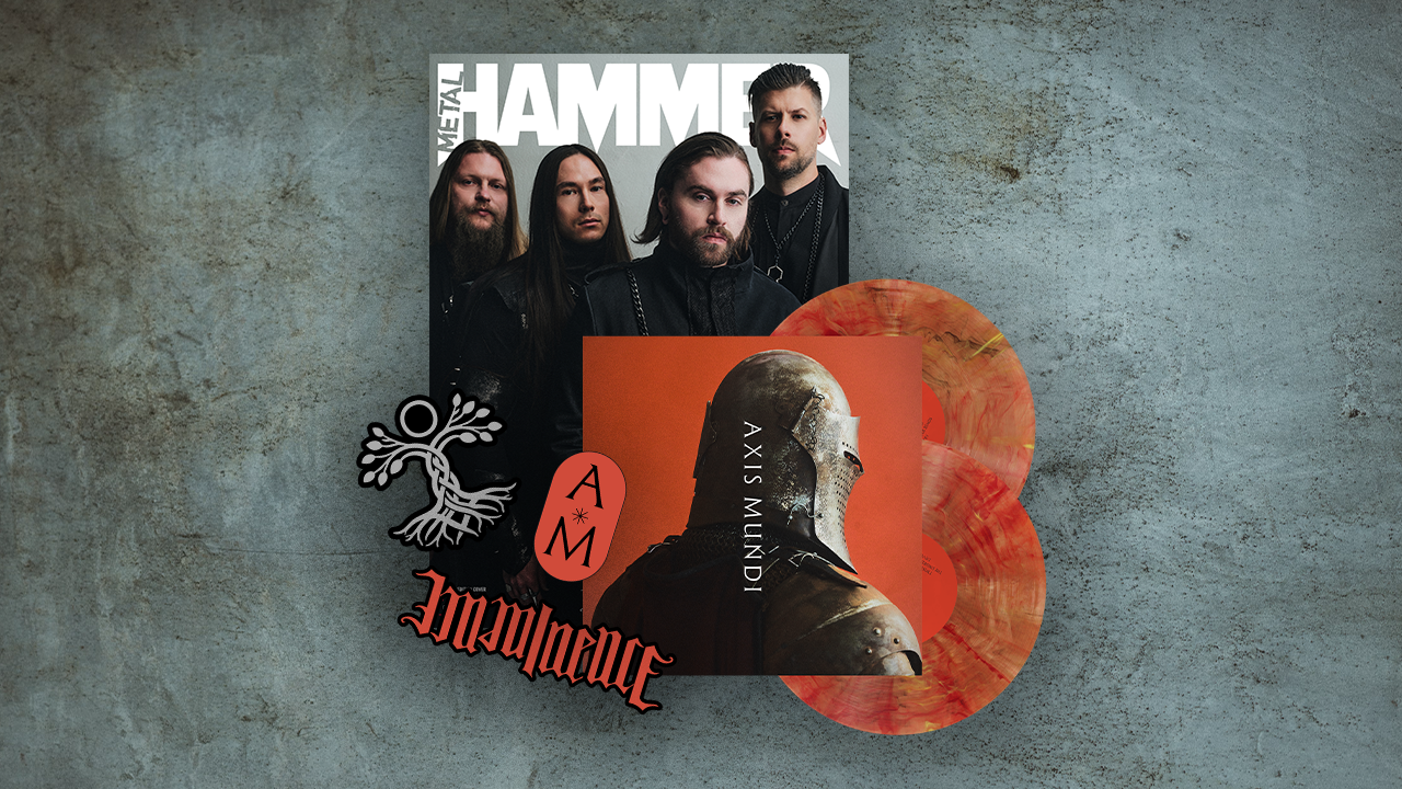 Imminence magazine cover, plus a red vinyl album and stickers featuring various logos