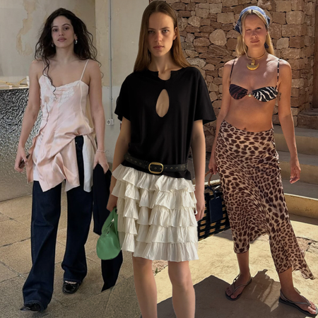 Collage of Spanish women wearing summer 2026 trends in Madrid.