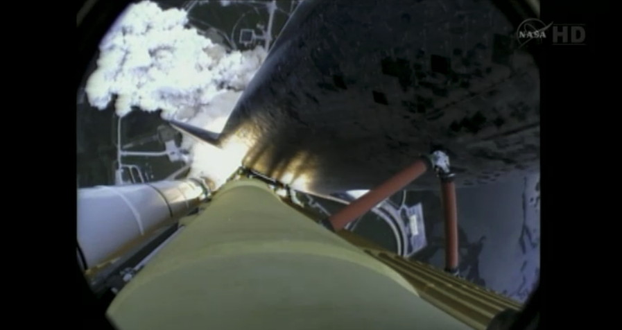 Atlantis&#039; External Tank Camera&#039;s View of Launch