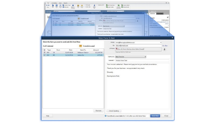 QuickBooks screenshot