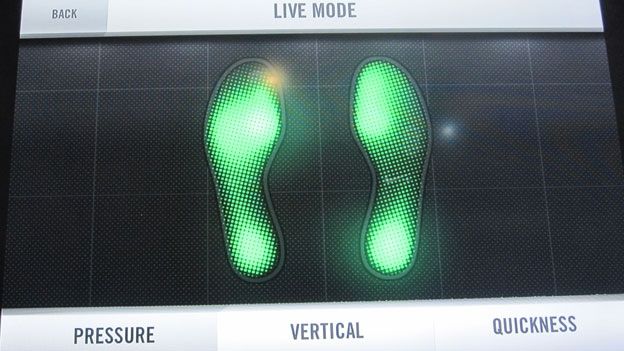 Nike+ Training iPhone app foot sensor heat map