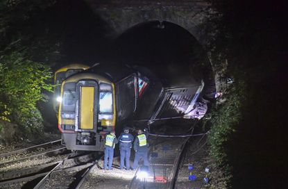 Salisbury train crash scene