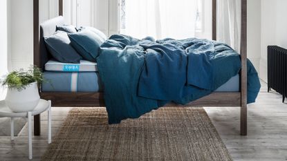 NHS Simba discount: Simba Luxe mattress on a four poster bed