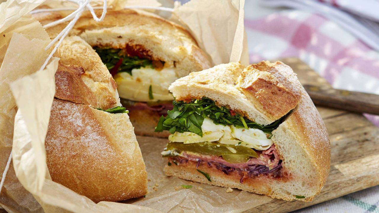 pastrami stuffed sandwich