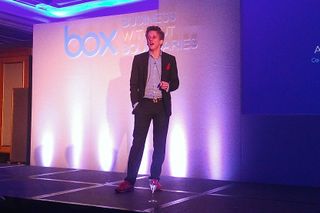 Box CEO Aaron Levie on stage