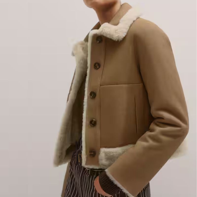 leather and shearling jacket