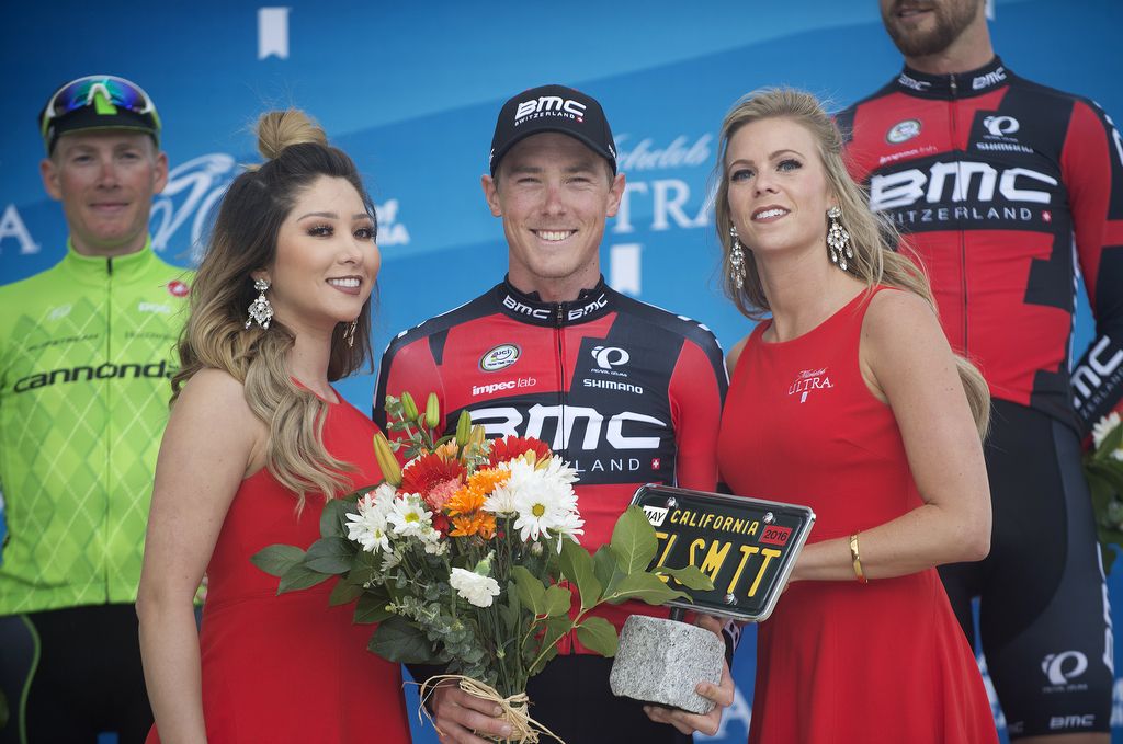 BMC's Rohan Dennis with his bounty for winning the stage