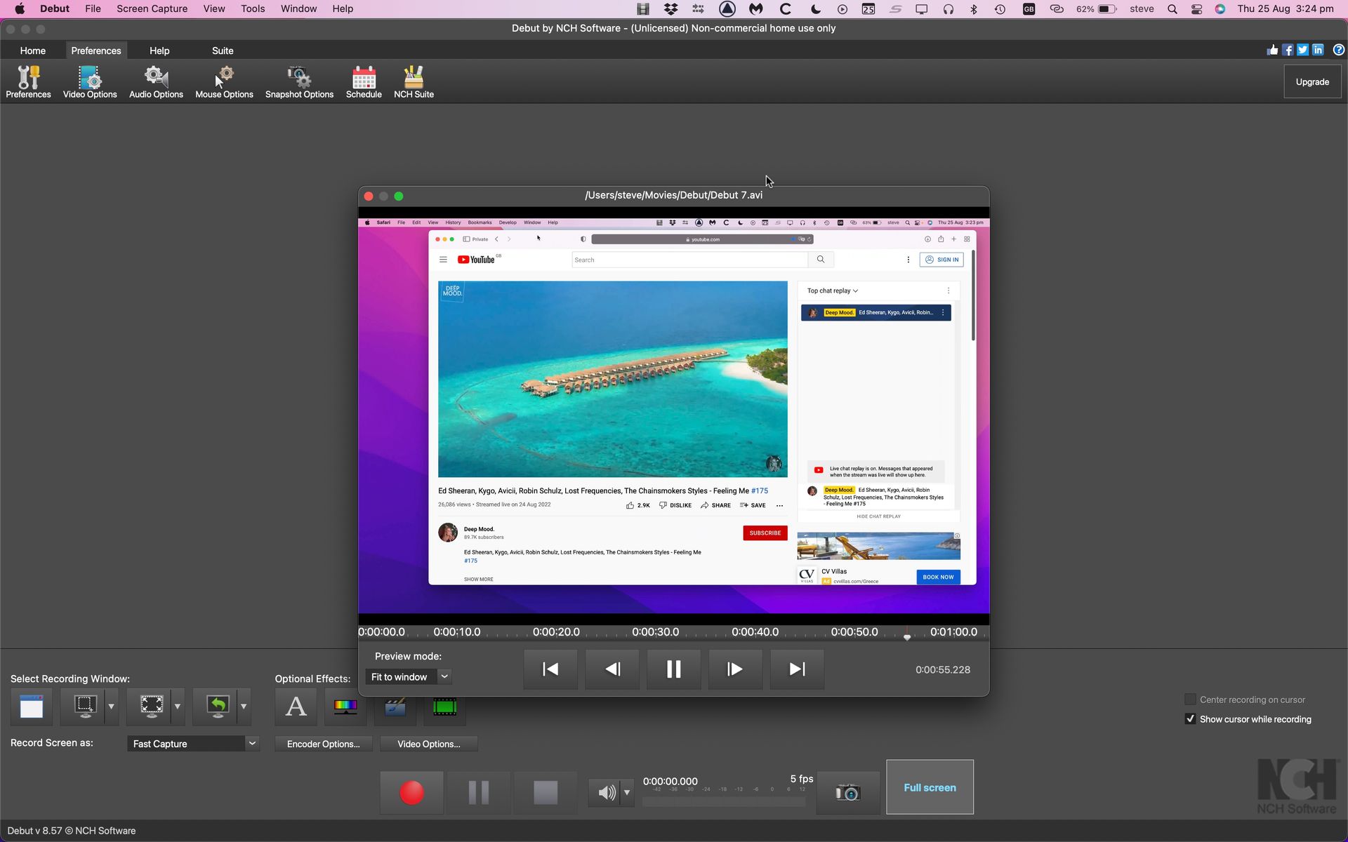 NCH Debut Video Capture Software Pro 9.36 for mac download