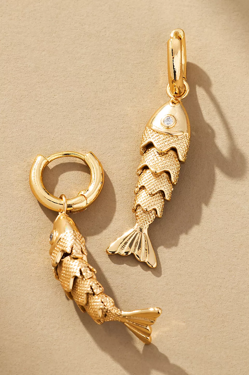 Anthropologie, Fun Icon Charm Huggie Hoop Earrings