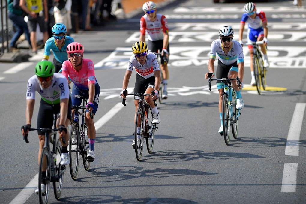 Rigoberto Uran finishes stage 10 at the Tour de France