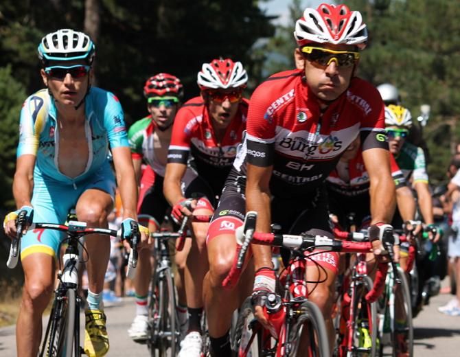 David Belda (Burgos BH) and Janez Brajkovic (Astana)