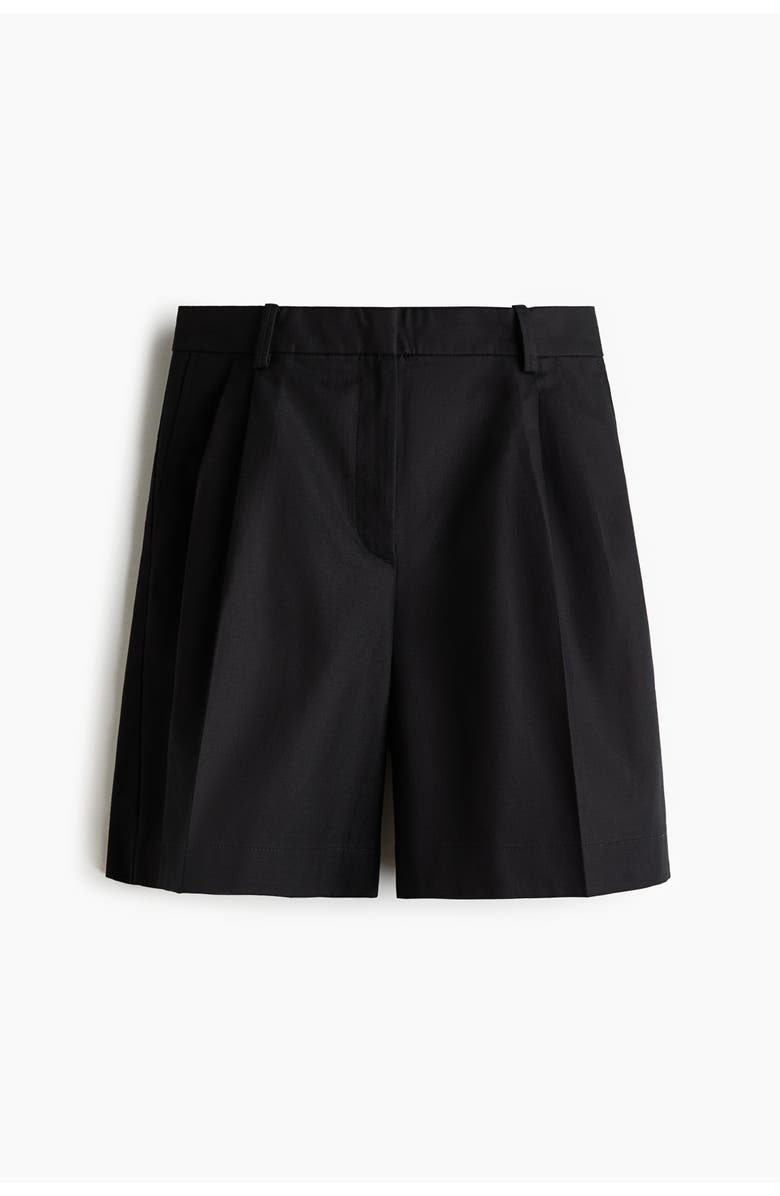 Linen-Blend Tailored Shorts