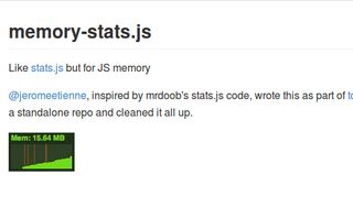 Keep track of JavaScript Heap Size with memory-stats.js