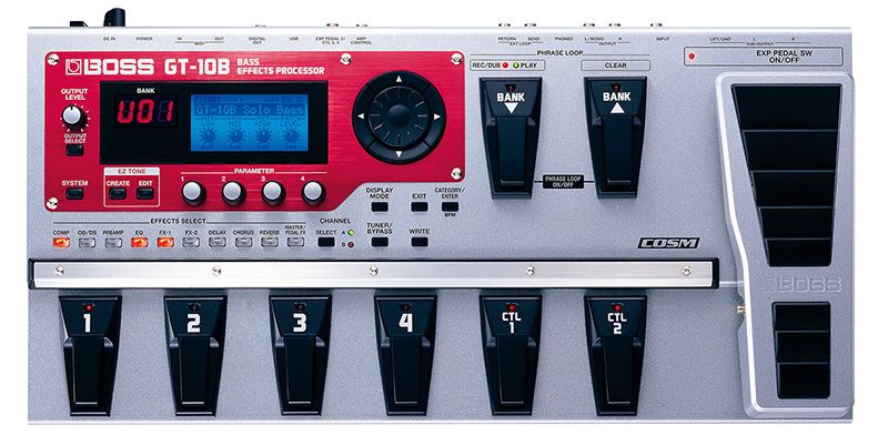 The Boss GT-10B for bassists is optimised for low frequencies.