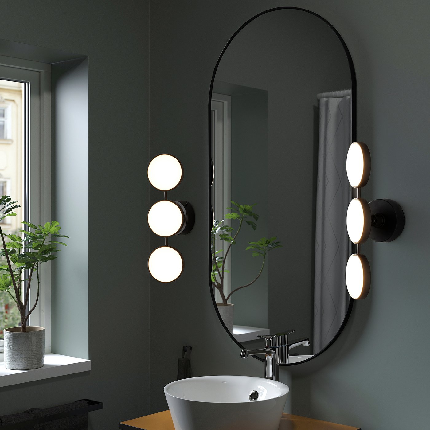 Kabomba Led Wall Lamp - Dimmable Matt/black 47x14 Cm