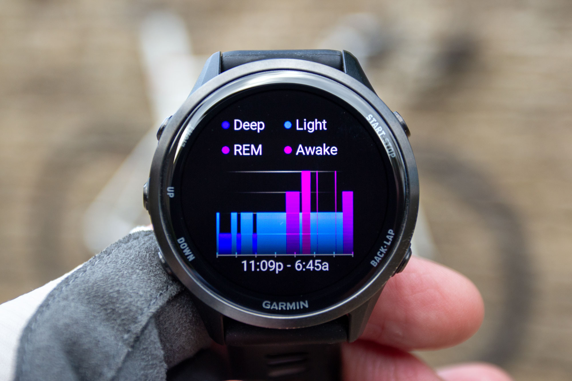 Garmin Forerunner 970 showing sleep patterns