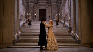Nicholas Hoult and Elle Fanning in The Great