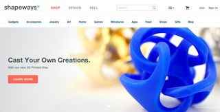 Shapeways homepage