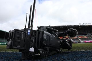 A Sony camera on a football field using Visilink technology.