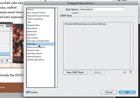 GREP styles, paragraph style