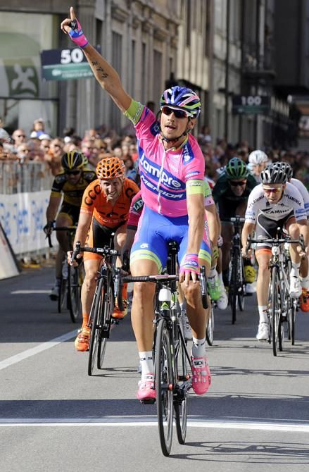 Filippo Pozzato (Lampre-Merida) wins the Coppa Agostoni