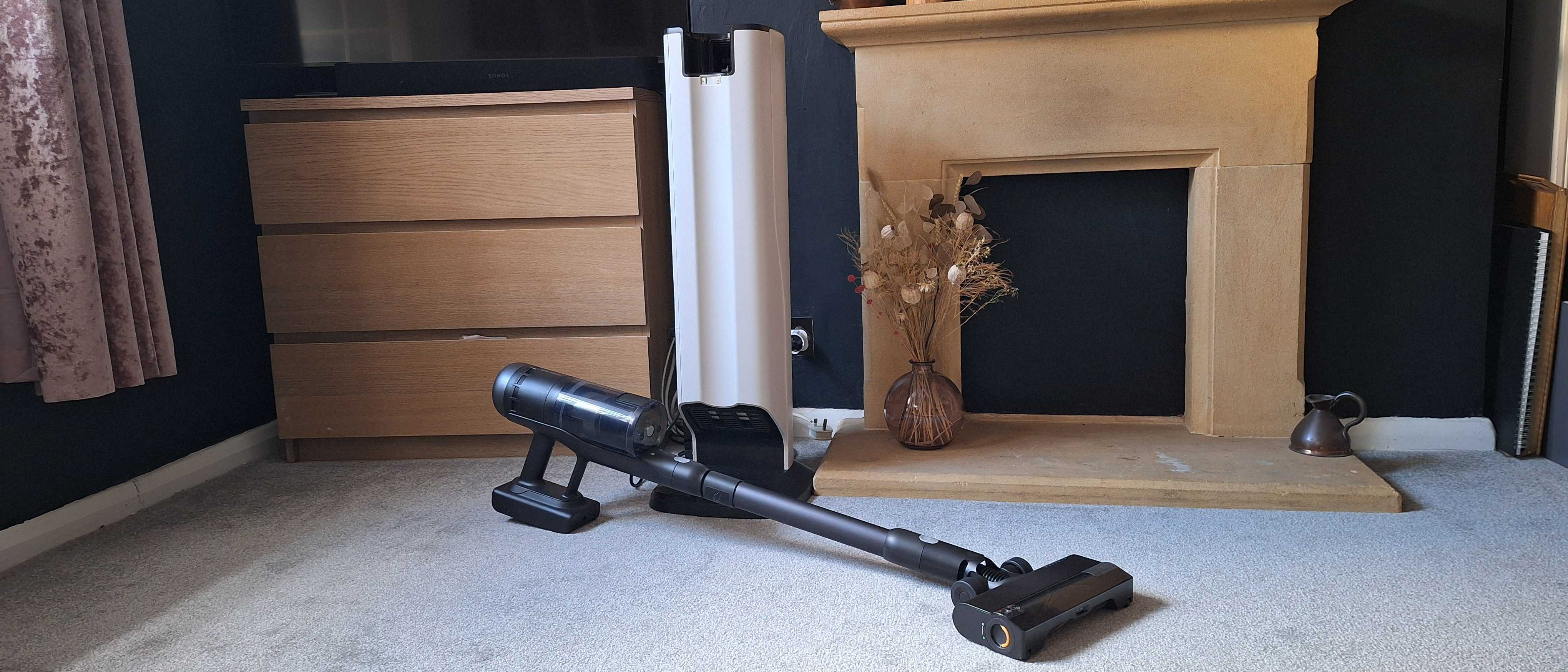 Roborock H60 Hub Ultra in reviewer&#039;s living room
