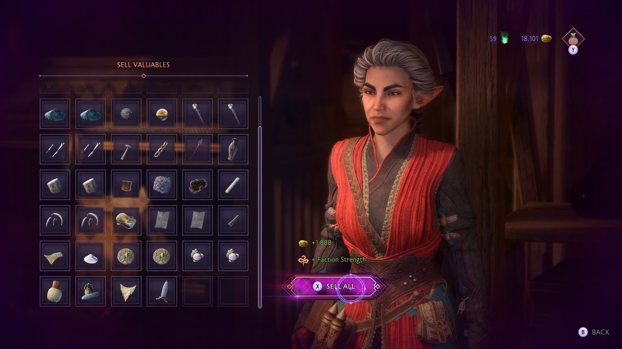 Dragon Age: The Veilguard - Selling valuables