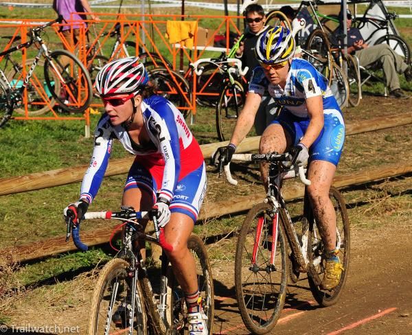 Caroline Mani (SRAM) and Georgia Gould fought it out again today