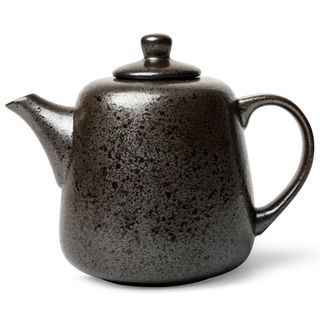 black ceramic tea pot
