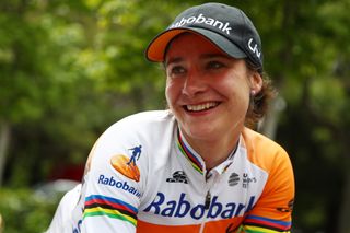 A smiling Marianne Vos (Rabo Liv) after her stage 3 victory