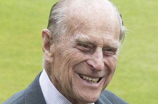 a close up of Prince Philip