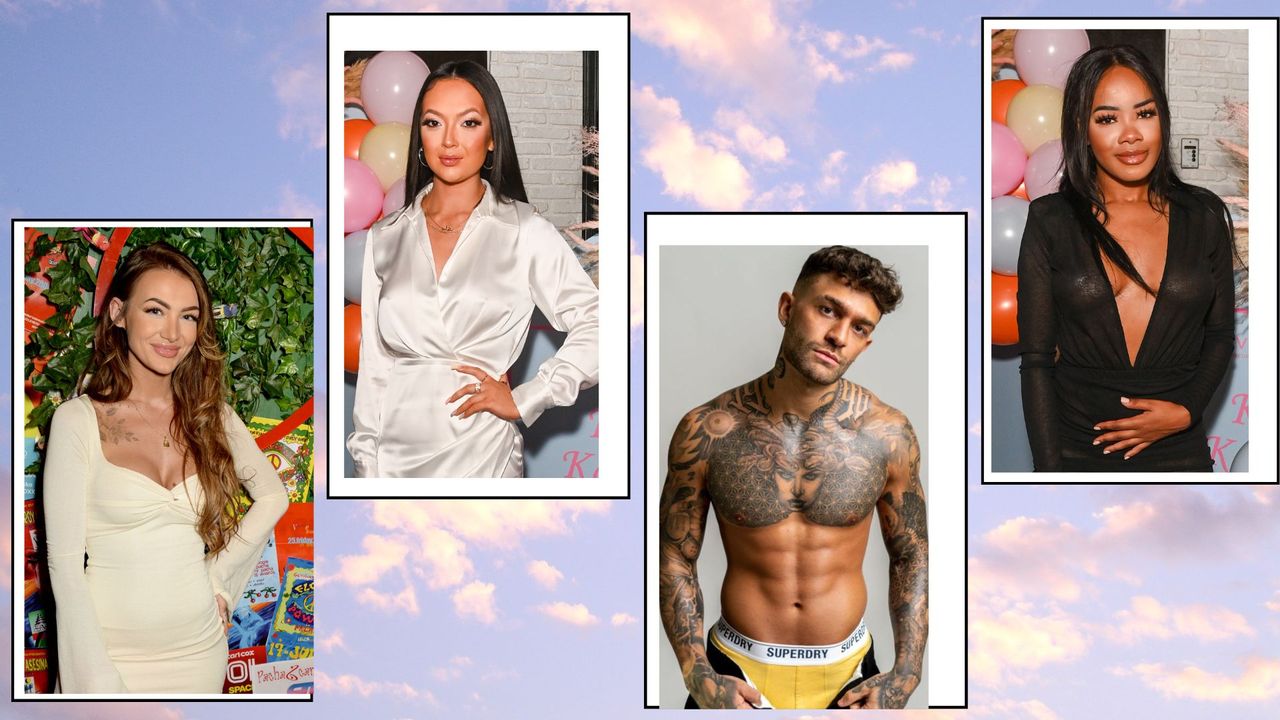 2021 Love Island contestants (L-R): Abigail Rawlings, Sharon Gaffka, Dale Mehmet and Rachel Finni 