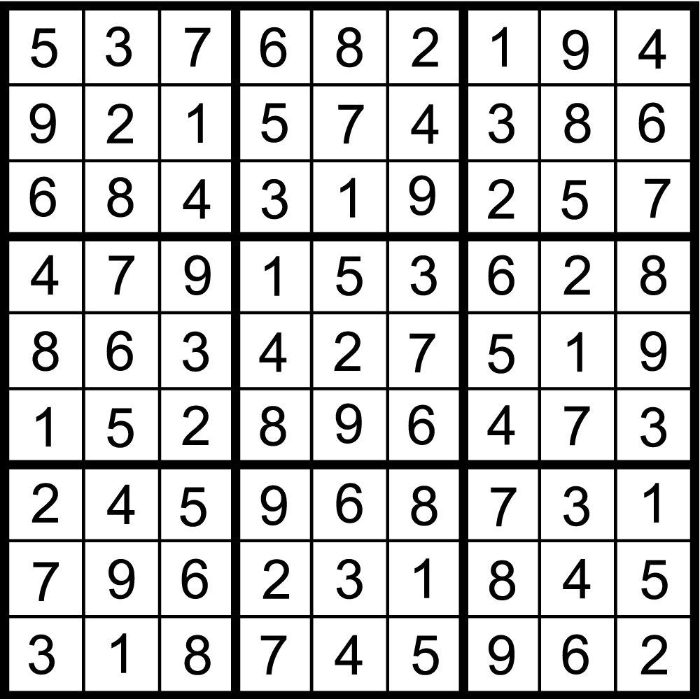 Sudoku solution