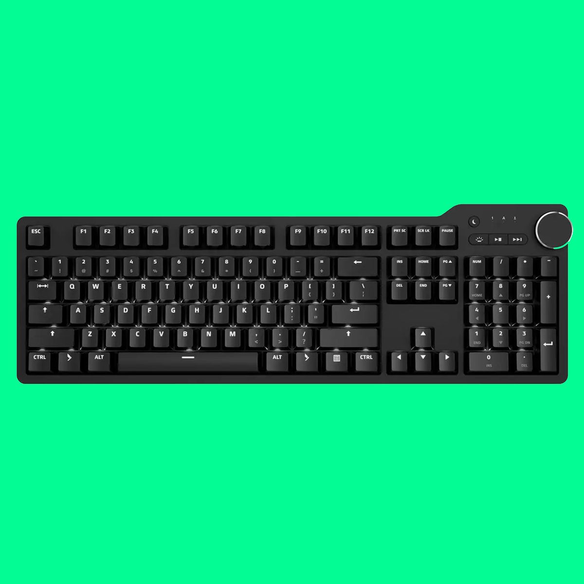 The best mechanical keyboard on a colorful background.
