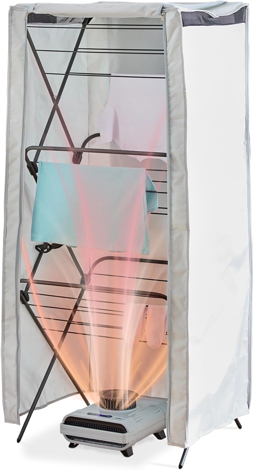 Minky Suredri Heat Pod Pro, Dries Clothes 4x Faster, Transform 3 Tier Clothes Airer Into Heated Clothes Airer, 1.5m Cord, Up to 3 Hours Working Time, Low Running Costs, Compact &amp;amp; Portable