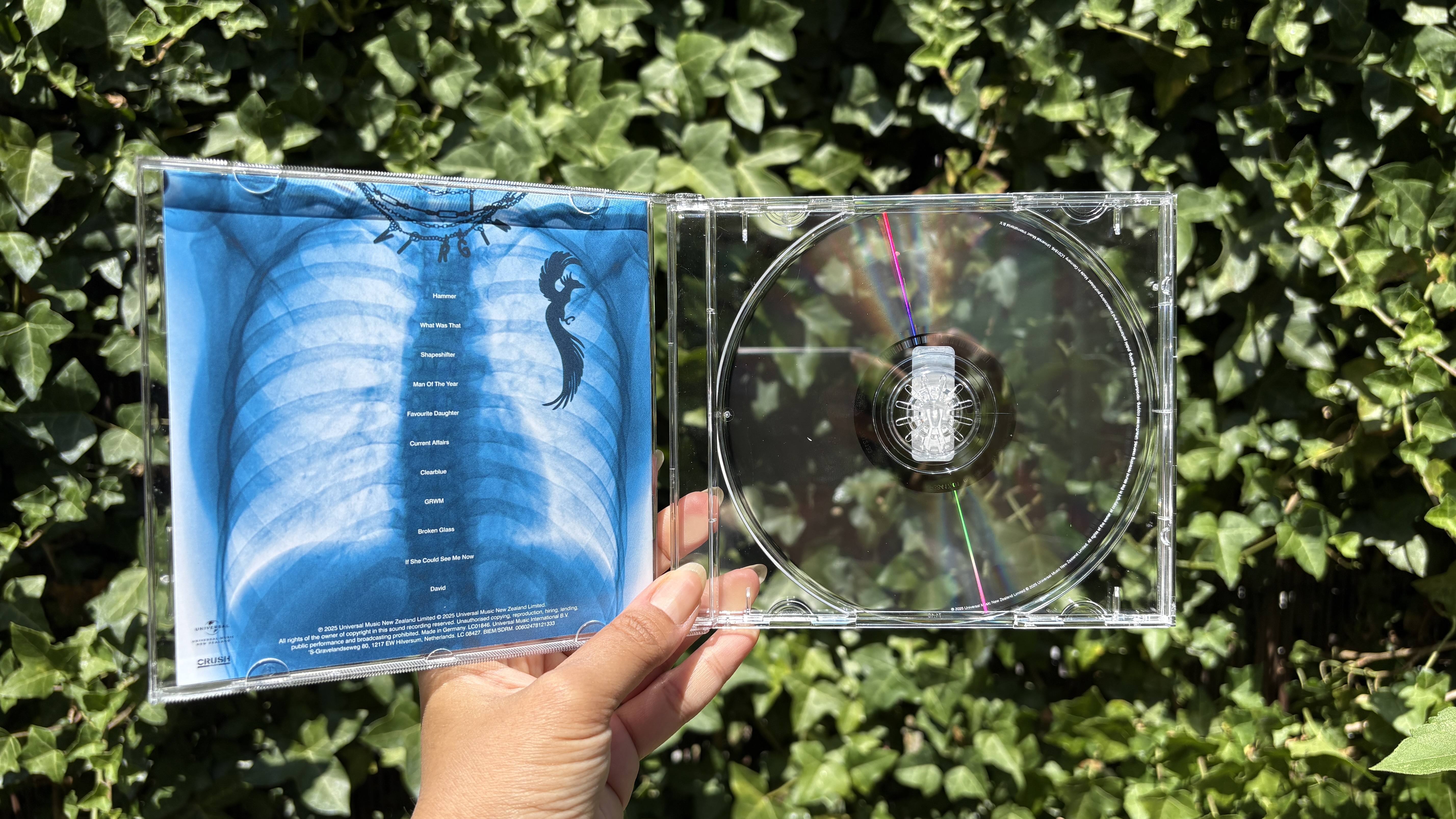 Lorde transparent CD held in hand